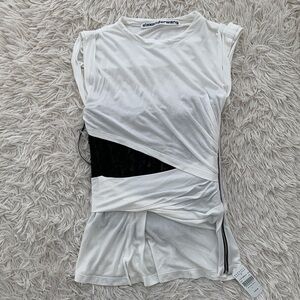 NWT Alexander Wang t shirt with lace bustier sz 0